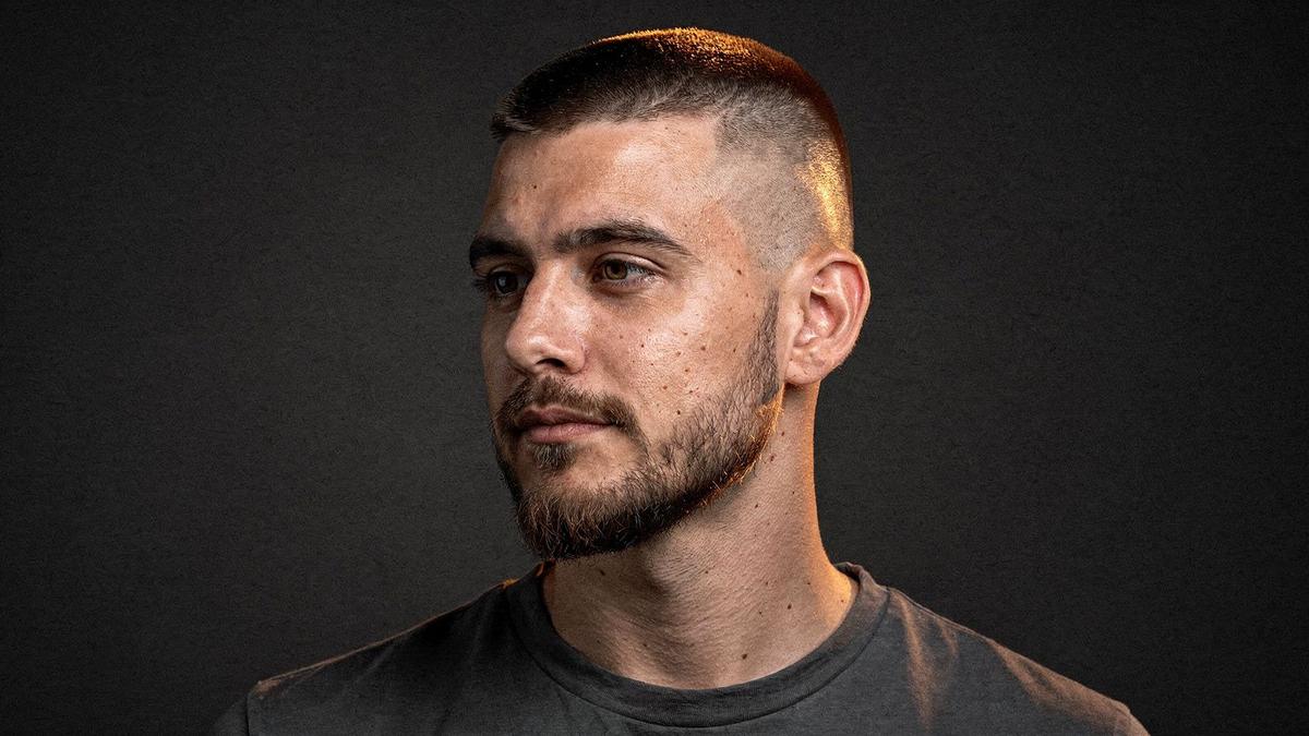 Client after a precision haircut and beard shaping at the Podil studio
